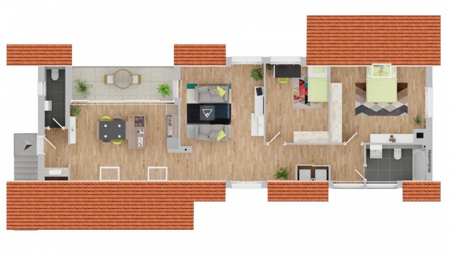 Grundriss Dachgeschosswohnung Alt M�lln