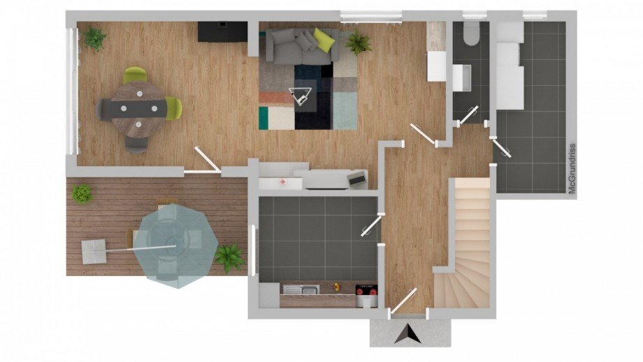 Grundriss Erdgeschoss Doppelhaush�lfte Breitenfelde