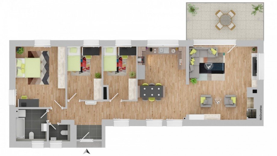 Grundriss Erdgeschosswohnung Alt M�lln