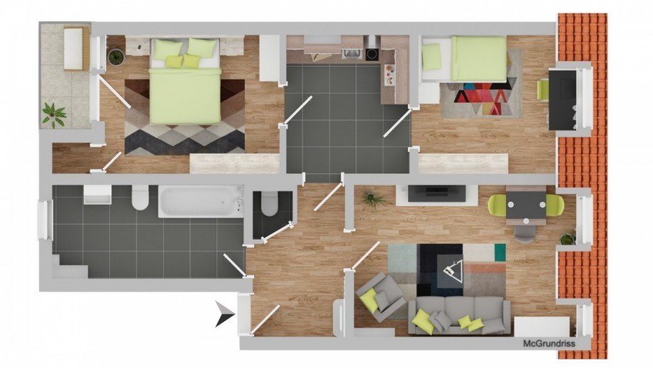 Dachgeschoss Mehrfamilienhaus L�beck