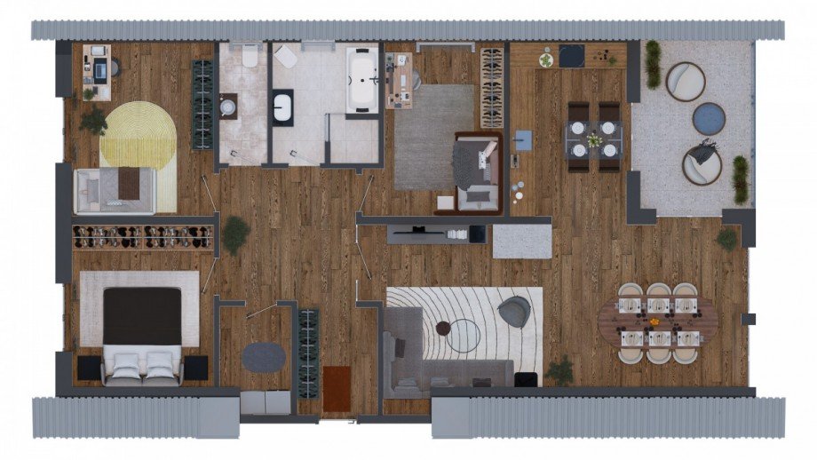 Grundriss Dachgeschosswohnung Witzeeze