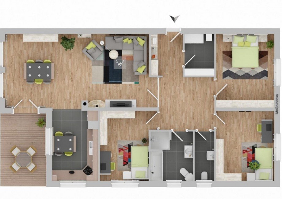Grundriss Erdgeschosswohnung Witzeeze