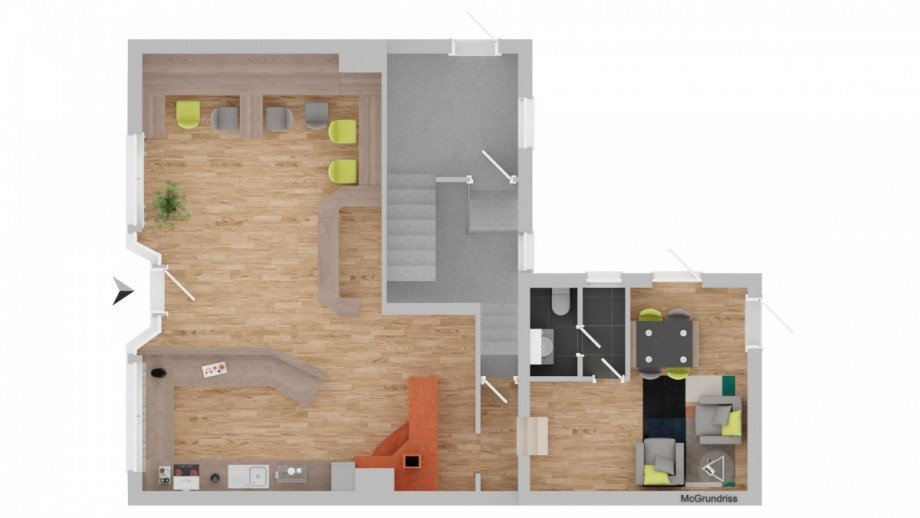 Erdgeschoss, Haus 2 Haus M�lln