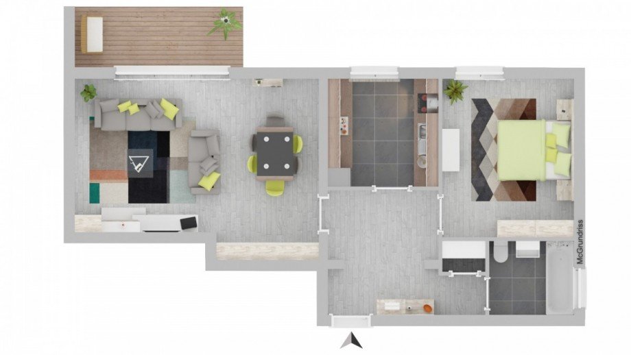 Grundriss Souterrainwohnung M�lln