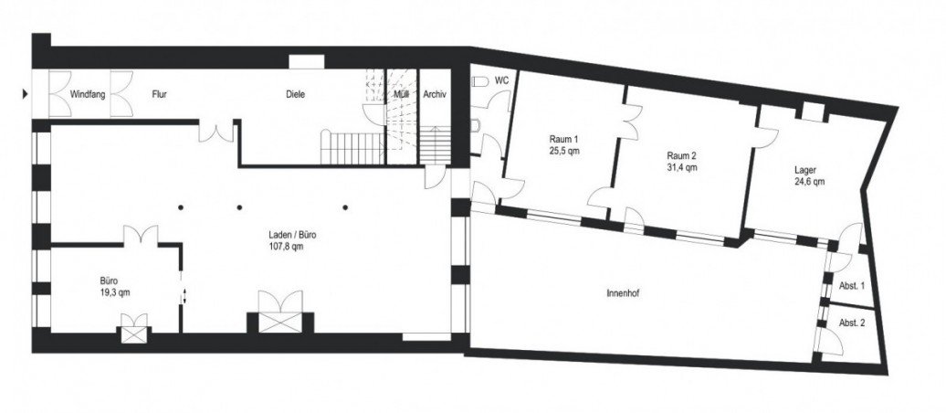 Grundriss Gewerbe Haus L�beck / Innenstadt