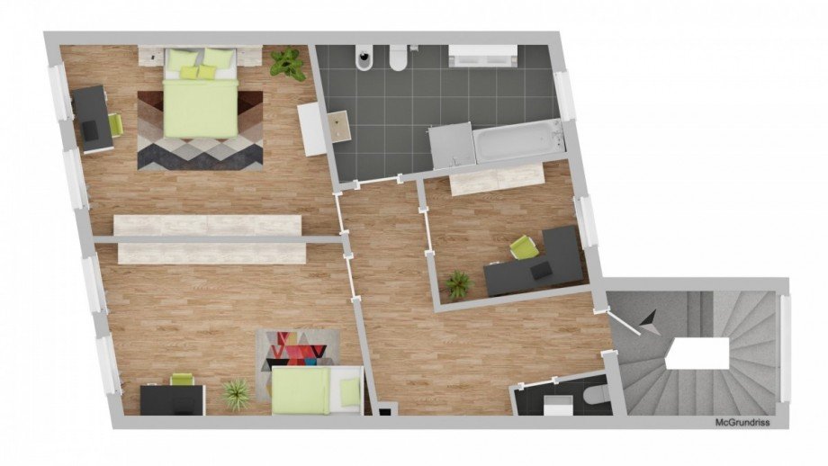 1. Obergeschoss, Haus 1 Haus M�lln