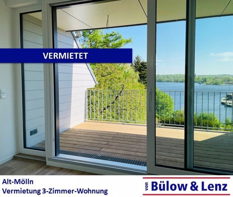 vermietet Alt M�lln Dachgeschosswohnung Luxuri�ses Wohnen direkt am Wasser: Neubauwohnung am Ziegelsee