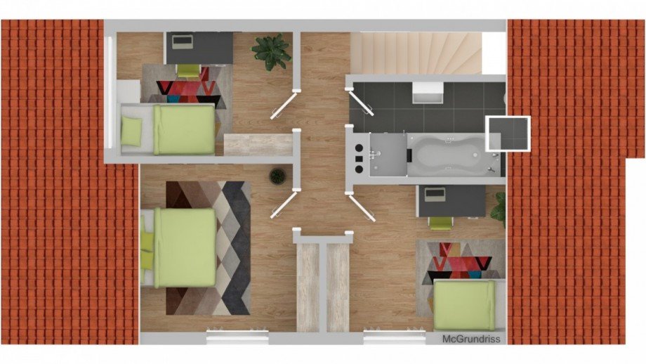 Grundriss DG Doppelhaush�lfte M�lln