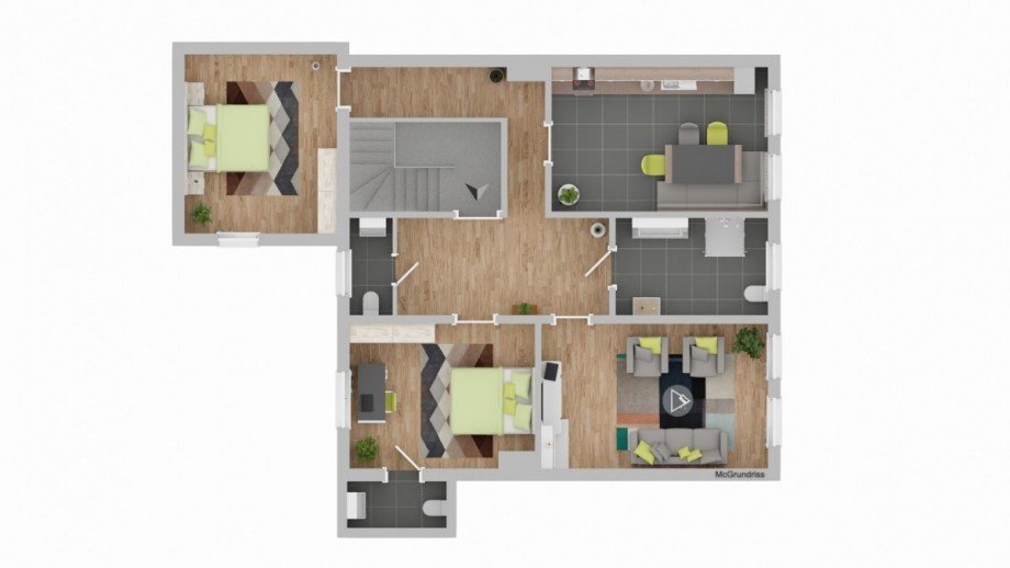 1. Obergeschoss, Haus 2 Haus M�lln