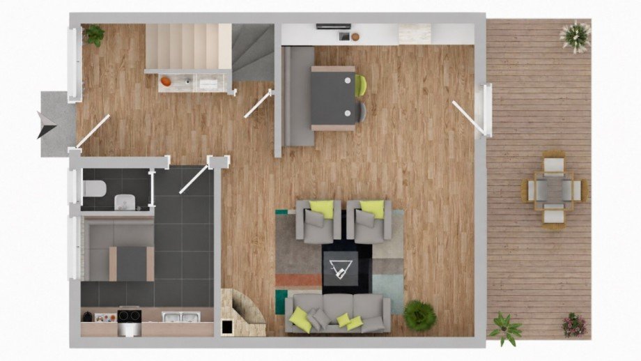 Erdgeschoss Reihenendhaus M�lln